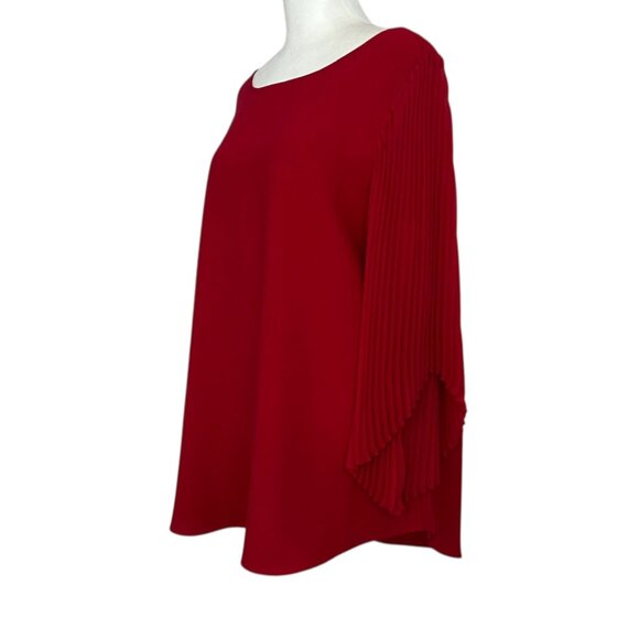 Alfani Accordion Pleated Bell 3/4 Sleeve Blouse Top (10) - Picture 4 of 11